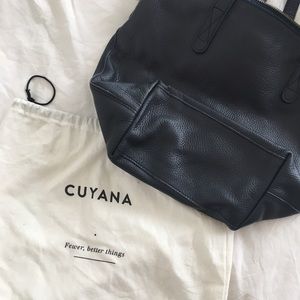 Cuyana Small Carryall Tote in Navy!